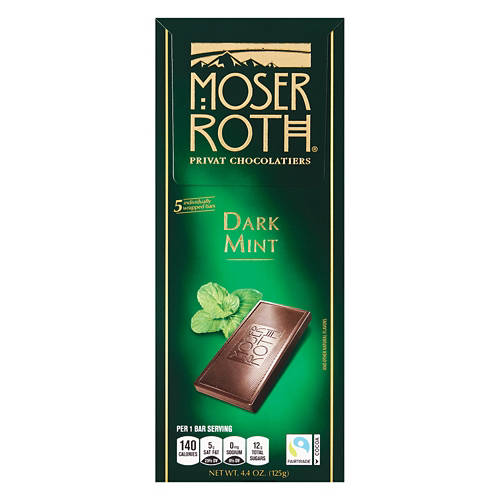 Moser Roth Mint Dark Chocolate Bar, 4.4 oz